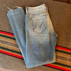 Mother denim Looker ankle fray